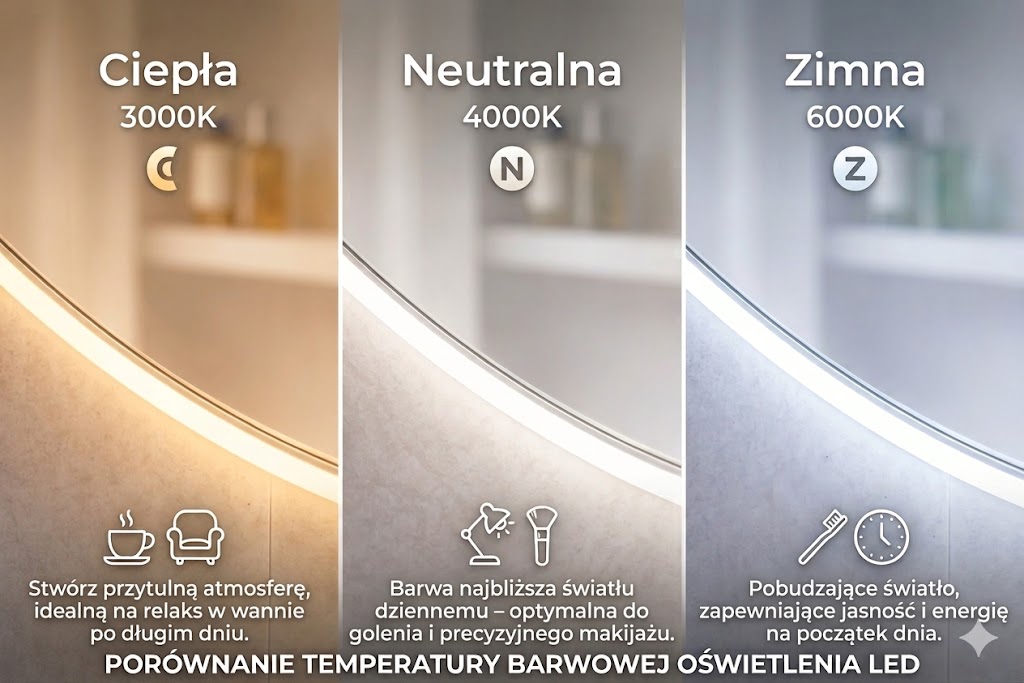porównanie barw światła